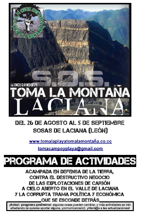 PROGRAMA DE ACTIVIDADES S.O.S. LACIANA